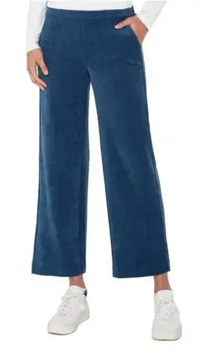 Liverpool Los Angeles Blue Corduroy Wide Leg Pull On Pants Size M NEW thumbnail 1