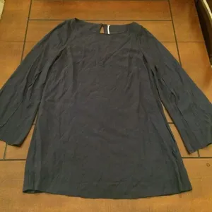 NWT Free People Bell sleeve tunic blouse mineral medium thumbnail 1