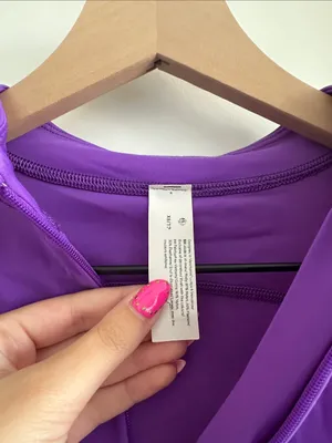 Purple Lululemon cropped nylon quarter zip thumbnail 4