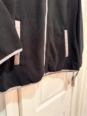 NWT Reebok Size M Black Full Zip Fleece Jacket Retro Colorblock Outdoor Active thumbnail 4