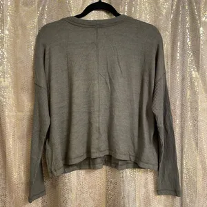 Abercrombie & Fitch Olive Green‎ Soft Long Sleeve Cardigan Sweater, Small thumbnail 2