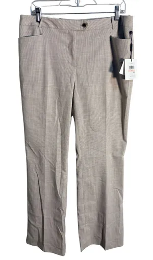 Calvin Klein Modern Fit Tan Plaid Dress Pants Womens 10‎ NWT Business Slacks thumbnail 1