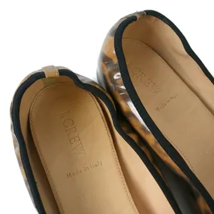 J.Crew Ballet Flats Sz 8.5 Leopard Print Patent Leather Shoes Slip‎ On Loafers thumbnail 4