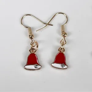 3 Pairs of Christmas Hook Earrings, Reindeer, Bell, Santa Claus, New! thumbnail 2