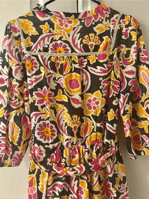 Umgee Women's Black Floral Print Dress with Tie Waist thumbnail 4