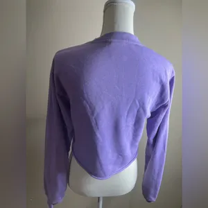 Aritzia TNA airy perfect fleece crop sweatshirt XS thumbnail 11