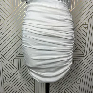 Alice + Olivia Bianca Mini Dress Ruched One-Shoulder‎ Silk White Black Size 6 thumbnail 5