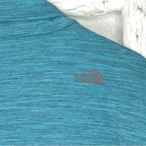 The North Face Womens Pullover Tunic Sweatshirt Teal‎ Blue Funnel Neck XS thumbnail 5