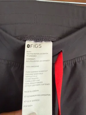 Figs Livingston High-Rise Straight-Leg Scrub Pant Charcoal Gray thumbnail 6