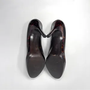Stuart Weitzman Tortoiseshell Patent Platform Pumps – Size 7M – Stiletto Heels thumbnail 8