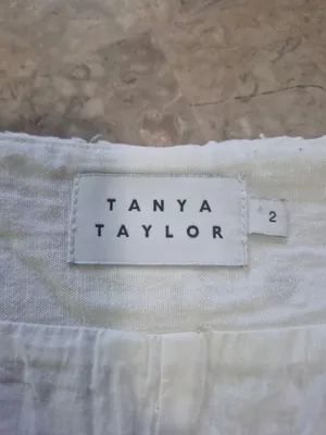 Tanya Taylor Cream Lace bohemian crochet Button-Front Women's midi Skirt size 2 thumbnail 5
