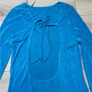 Lioness Electric Blue Long-Sleeve Backless Mini Dress thumbnail 11