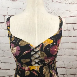 Free People Intimately Black‎ Floral Chemise Dress thumbnail 2