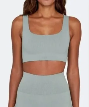 SET ACTIVE | SculptFlex Box Cut Sports Bra Rain Blue | Women's S‎ thumbnail 1