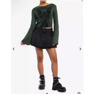 Hot Topic Sleep Token Green Cropped Knit Sweater Bell Sleeve Large thumbnail 9