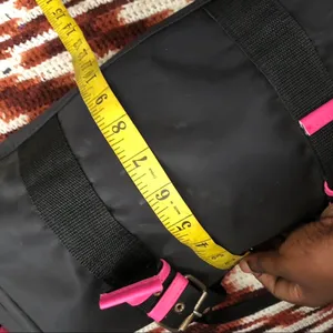 Y2K Gothic Grunge Black Pink Carryon Duffle Hand Bag Purse Work Gym School Buckles Grommets thumbnail 5