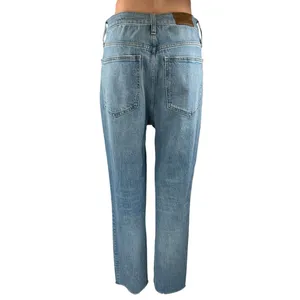 Madewell The Perfect Vintage Blue High Rise Distressed Straight Denim Jeans 32 thumbnail 3