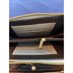 Forever Lonny Floral Embroidered Crossbody Wallet Bag Grey with Gold Hardware thumbnail 8