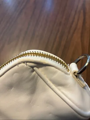 Versace Mini White Faux Leather Cosmetic Case thumbnail 4