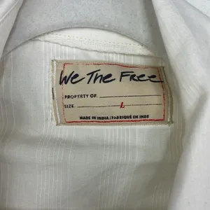 We the Free  Spring Refresh Top In White Embroidered size Large thumbnail 6