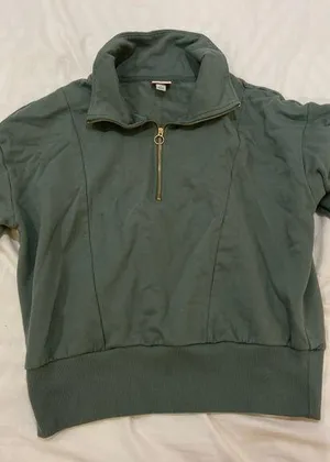 A New Day half zip sweater olive forest green thumbnail 1