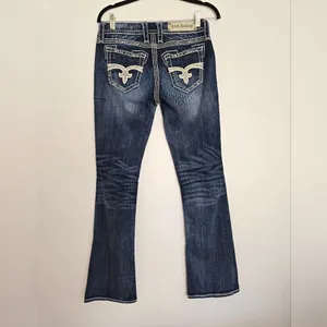 Rock Revival WOMENS ELLA EASY Boot Cut Blue Jeans. thumbnail 2