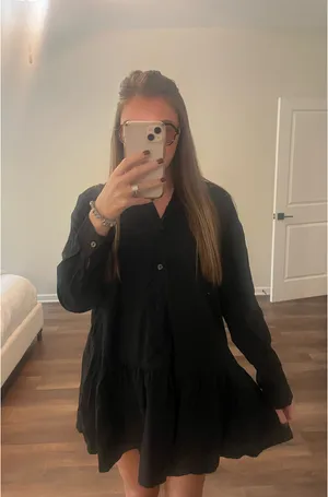 Black fab'rik Dress Mini Ruffle thumbnail 3