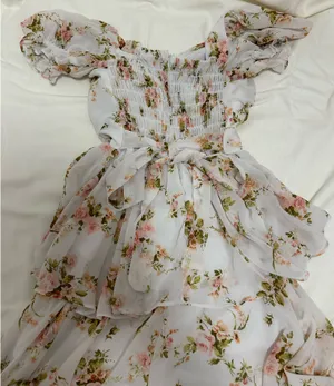 White floral dress thumbnail 3