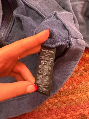 Sweaty Betty Indigo BLUE ZIP UP CROP Hoodie thumbnail 5