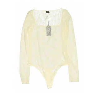 Aritzia TEN Ivory Lace Long Sleeve Bodysuit Medium Romantic Coquette Balletcore thumbnail 2