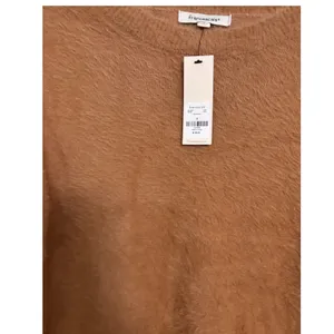 Francesca's‎ Brown Fuzzy Eyelash Knit Ruffle Shoulder Sweater NWT Small thumbnail 3