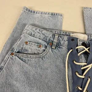 nwt 28 / 6 Womens One Teaspoon Relaxed Fit Laced Bandit Jeans Lace Up Best Blue thumbnail 7