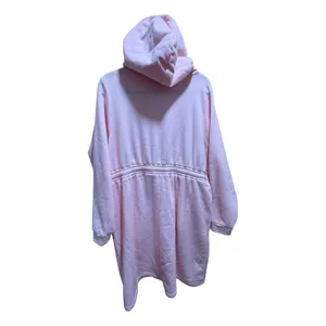 Torrid Light Pink Fleece Hoodie Dress Mini Drawstring Waist Size 2 (2X) thumbnail 9