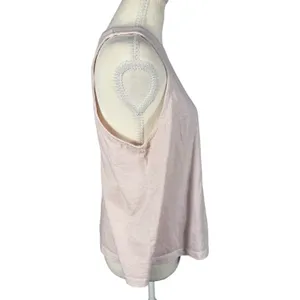 Double Zero Tank Top Womens Medium Blush Pink Slub Knit Flowy Sleeveless thumbnail 4