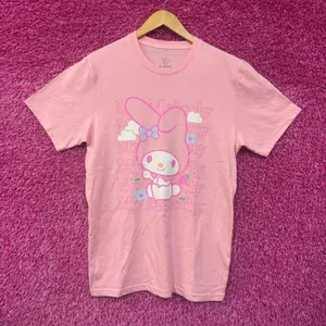 My Melody Kawaii Strawberry Fields Forever Sanrio Tee M thumbnail 1