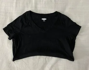 Old Navy Black V Neck Shirt thumbnail 2