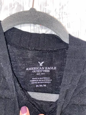 American Eagle Black Mock Neck Sweater Top thumbnail 2