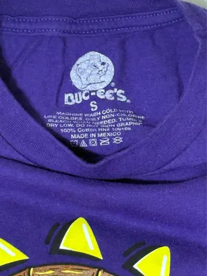 Buc-ee’s Retro Surf Graphic T Shirt Sm Purple Did Somebody Say Buc Ees Beaver thumbnail 5