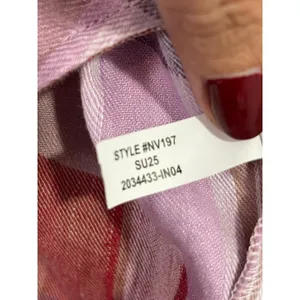 Madewell Plaid Tie-Back Tank in 100% Linen Natural Fiber Tank Top Blouse Size 12 thumbnail 8