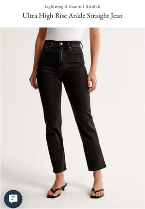 Abercrombie High-Rise Ankle Straight Jeans thumbnail 2