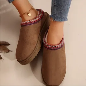Cozy Tan Slip-On Shoes with Red Trim size 37/6.5-7 thumbnail 14