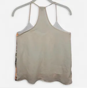 Charlotte Russe XS Sequined Geometric Cami Top Peach Gold Silver Racerback💋 thumbnail 2
