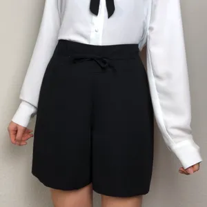 Banana Republic Black Midi Drawstring Shorts thumbnail 1