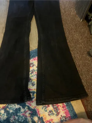 Bershka Black Flared Women's Pants - Classic High-Rise Flare thumbnail 5