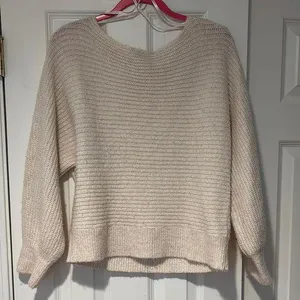 Abercrombie Cozy Cream Knit Sweater thumbnail 1