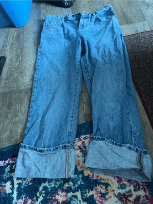 Mango size 4 cuffed jeans thumbnail 1