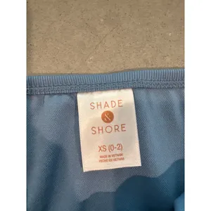 Shade &‎ Shore XS (0-2) Floral Swimsuit Bikini Set Coral Blue Ribbed thumbnail 2