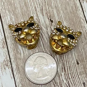 Vintage Jaguar Head Clip On Earrings thumbnail 7
