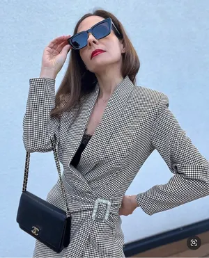 ZARA Houndstooth Blazer Dress thumbnail 10