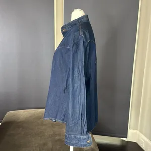 Vintage Stubbs Collection Denim Button-Up Long Sleeve Shirt NO BUTTONS Size L thumbnail 5